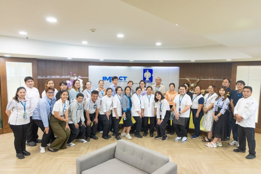 On April 25, 2025, IMPACT successfully completed a surveillance audit of their Food Safety Management System (ISO 22000). A team of auditors from SGS (Thailand) Limited conducted the audit. This examination included raw material and chemical storage rooms (stores), preparation kitchens, bakeries, and Jubilee kitchens, as well as document verification. Representatives from relevant departments actively took part in the audit